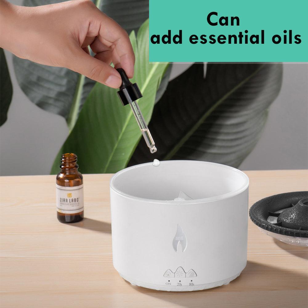 Volcano Aromatherapy Humidifier Diffuser with Flame and Jellyfish Effect