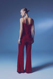Sequin Spaghetti Strap Camisole - Red