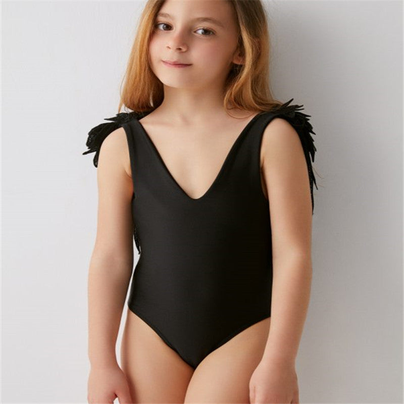 Family Matching Bikini Swimsuit Set – Parent-Child Polyester Swimwear in 5 Colors