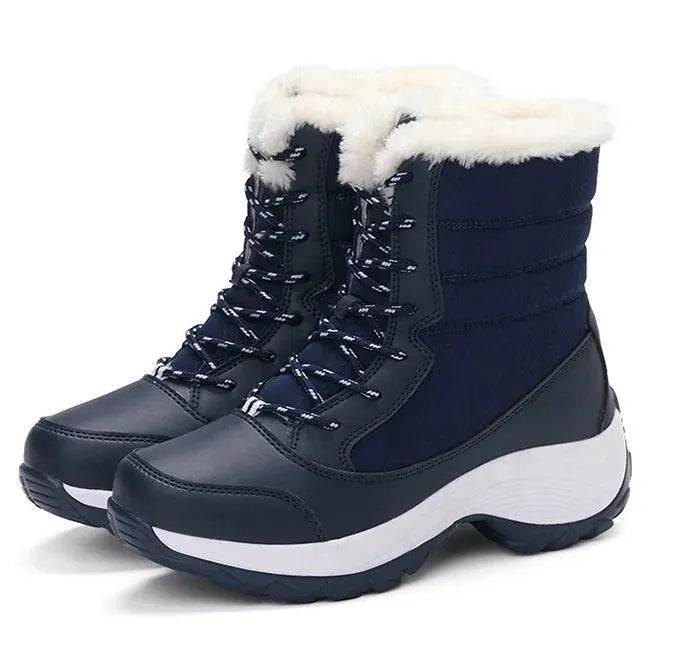 Women’s Winter Snow Boots, Waterproof High Ankle, Warm Plush Lined