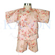 [Pre-Order] Girls' Jinbei Set: Weeping Cherry - Pink 2-Piece Set (Textured Cotton) (Save 50% in January)