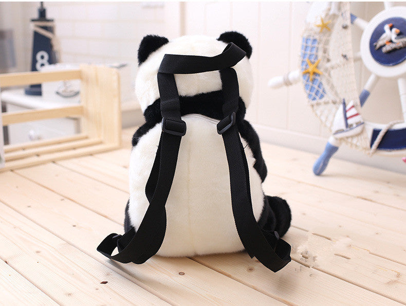 Panda Plush Doll Backpack – Realistic Stuffed Animal Bag for Kids & Adults