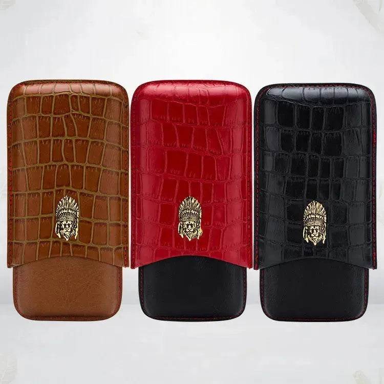 Portable Luxury Cubinski Gothic Moisturizing Leather Cigar Case