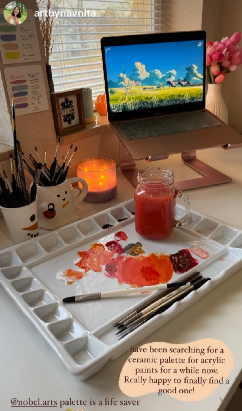 21 Wells Ceramic Color Tray Palette 12