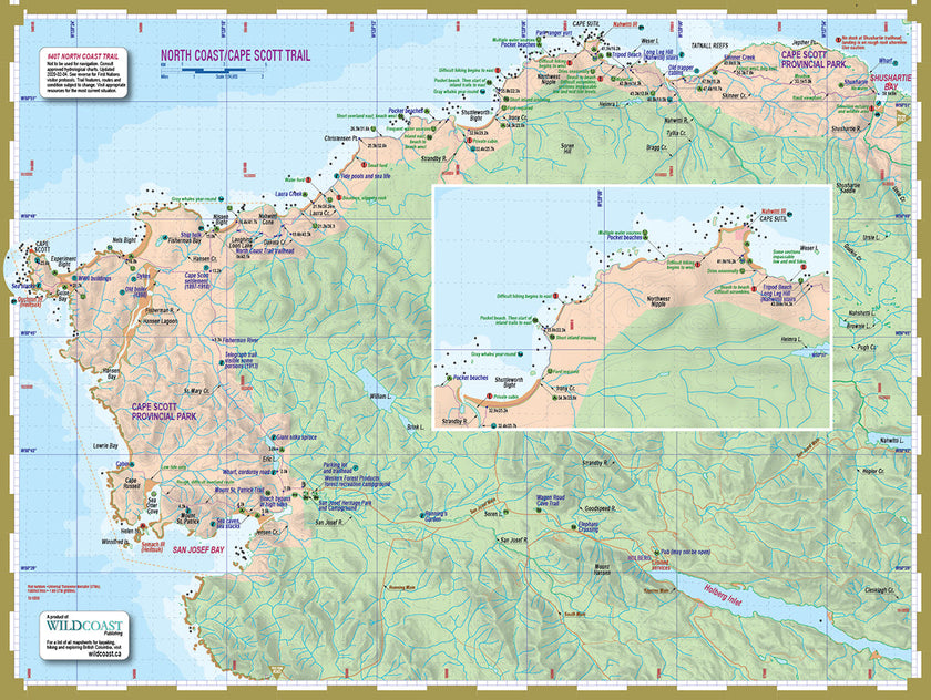 407 - North Coast Trail Topographic Trail Map