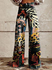 Graphic Printed Bootcut Jeans for Women – Wide Leg Printed Denim Trousers