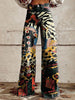 Graphic Printed Bootcut Jeans for Women – Wide Leg Printed Denim Trousers