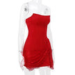 Strapless Lace Tube Top Corset Dress Party Women Fashion And Charming Slim fit Mini Dress  for Evening Party Cocktail.