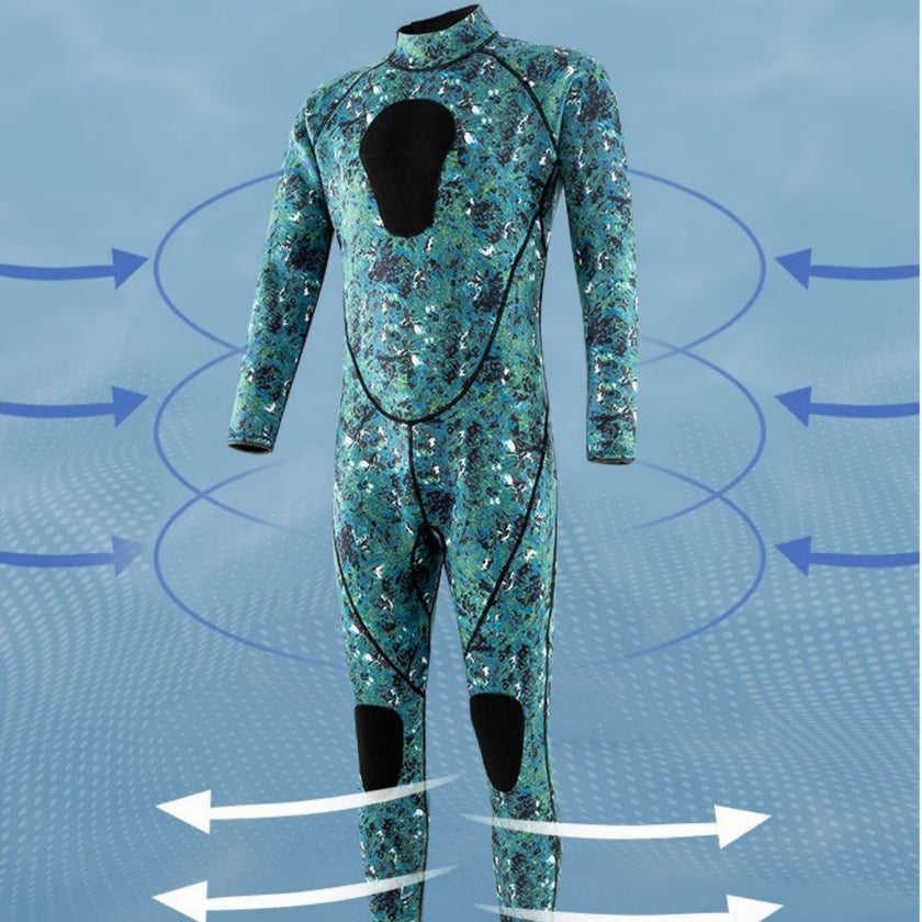 3mm Men's One-Piece Wetsuit | Sun Protection Jellyfish Suit Canada | Camo S-XXXL