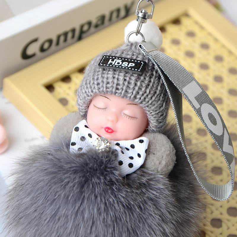 Cute Sleeping Doll Plush Doll Keychain Pendant Backpack Handbag Wallet Accessories