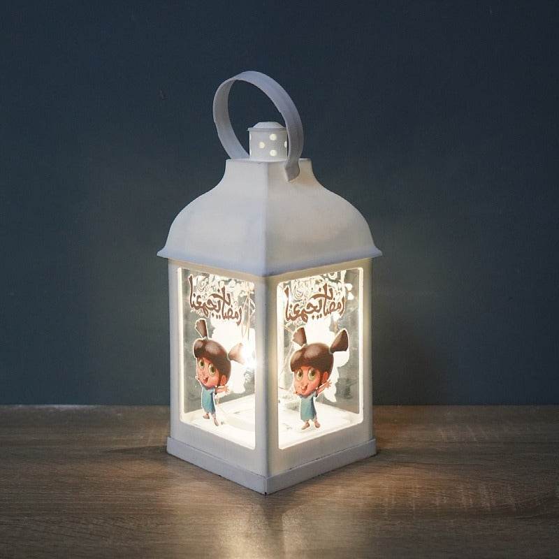 Wind Lantern Plastic Decoration For Eid Mubarak Ornament