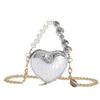 Love Shape Pearl Mini Messenger Bag for ladies y2k crossbody bag