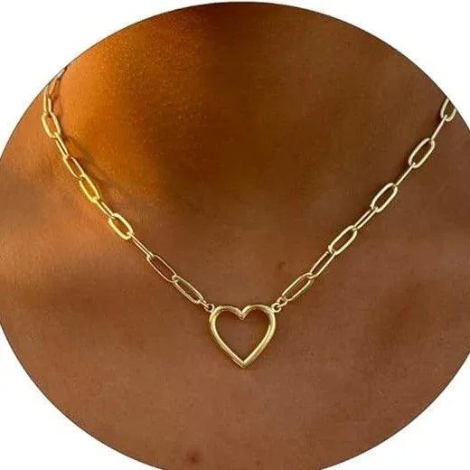 Stainless Steel Paperclip Twist Necklace