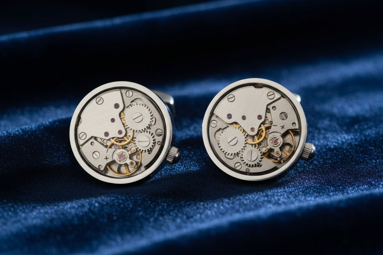 Men's Copper Movement Cufflinks – Turning French Shirt Cufflinks for Business & Formal Wear | Canada & USA