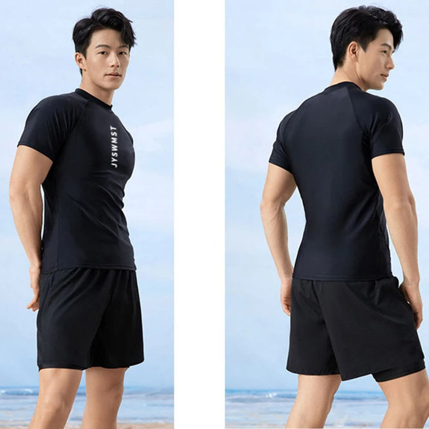 Men's Plus Size Swimsuit Set | Patterned Top and Trunks Canada | M-4XL