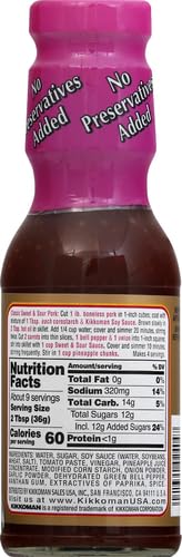 Kikkoman Sweet & Sour Sauce (290ML) Best Before Date: 07.22.2025