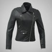 Women’s Lightweight Leather Fashion Jacket | Soft Naked Cowhide Casual Moto Style