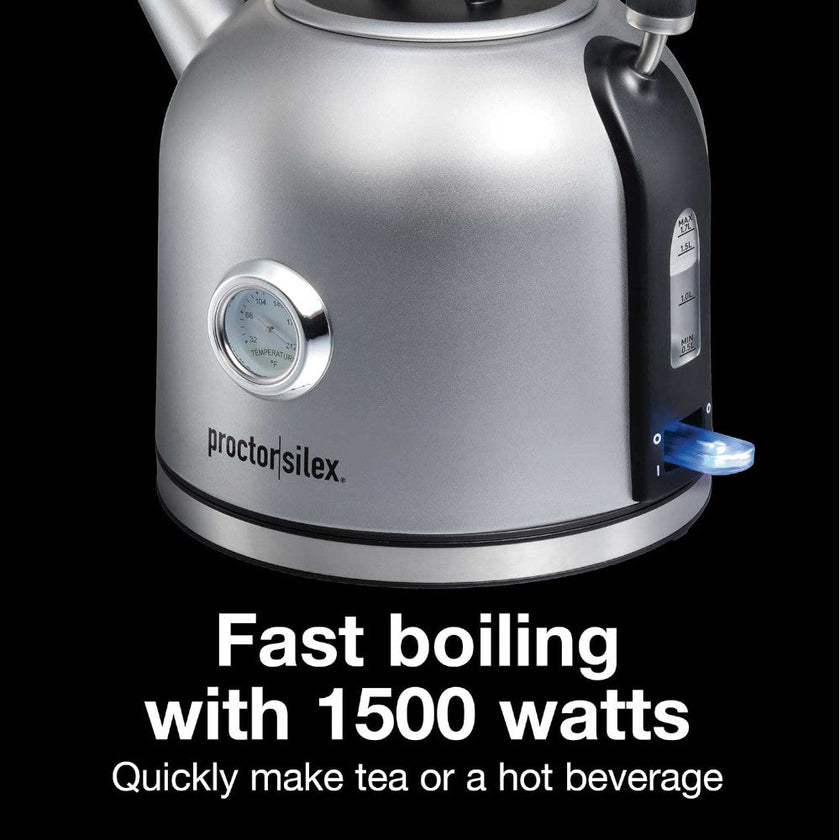 PROCTOR SILEX 41035C Electric Dome Kettle With Gauge