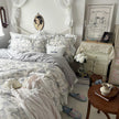 Princess Style Ruffled Pure Cotton Floral Duvet Cover Bedding Set