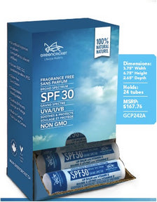 Green Cricket - SPF30 Unscented Lip Balm Display (1disp)