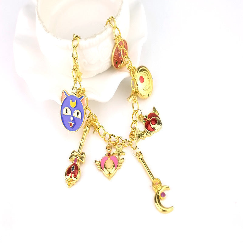 Guardian Star Bracelet – Gold Alloy Charm Bracelet for Women