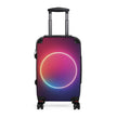Neon Halo Carry-On Suitcase – Gradient Circle Luggage Cover