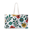 Colorful Floral Pattern Weekender Bag | Spring Flower Large Tote Bag