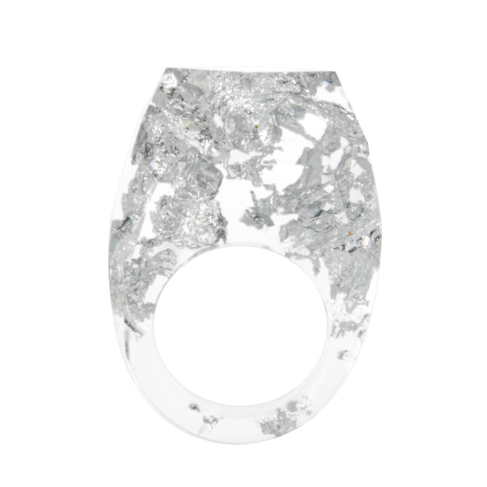 Dried Flower Resin Forest Handmade Dried Flower Epoxy Ring