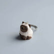Creative Decorative Hand carved wooden Cat Trinkets Ornaments