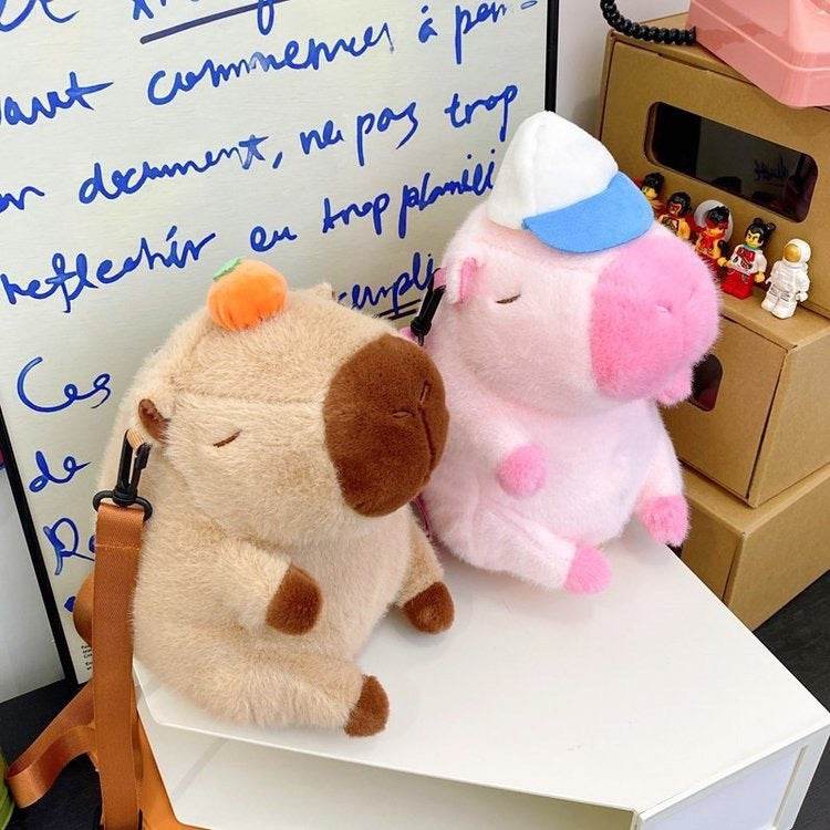 Cute Capybara Doll Bag Girl Student Backpack