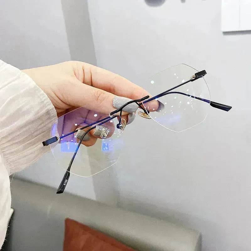 Rimless Octagon Polygon Sunglasses for Men & Women