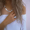 Fashion Antique silver vintage moonstone ring for men