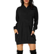 Women Solid Color Hat Dress Sweater Loose Feature Long Sleeves