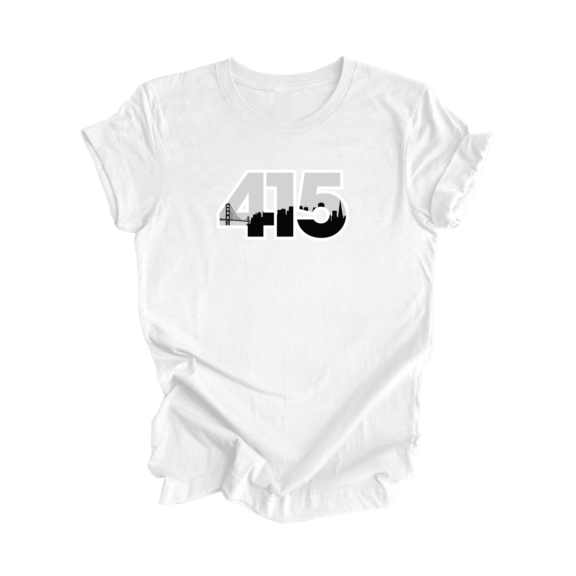 415 San Francisco California USA Area Code City Skyline Gift - Unisex T-Shirt - Inspired X