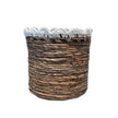 Banana Leaf & Macrame Ruffle Planter Basket