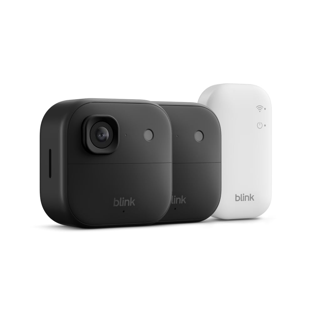 Blink Outdoor 2K+ (newest model) — Wireless smart security camera, 2K video resolution, enhanced audio, two-year battery. Sync Module Core included — 2 camera system (Black) 🍁 All In One Marketplace Canada