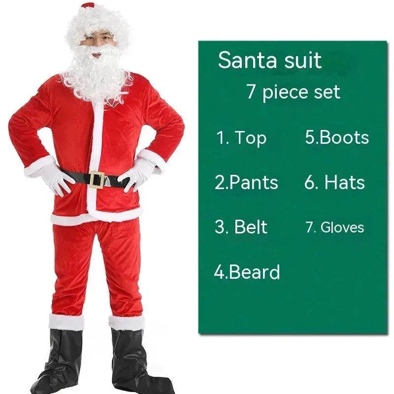 Christmas Costume Men's And Women's Clothing Full Set Performance Costume
