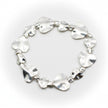 Beaten Heart Bracelet in Silver Plate