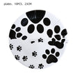 Dog Paw Birthday Party Tableware Set – Pet Birthday Plates, Cups & Decoration Kit