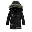 Winter Children's Trendy Cotton-padded Jacket Mid-length Letter Cotton-padded Coat