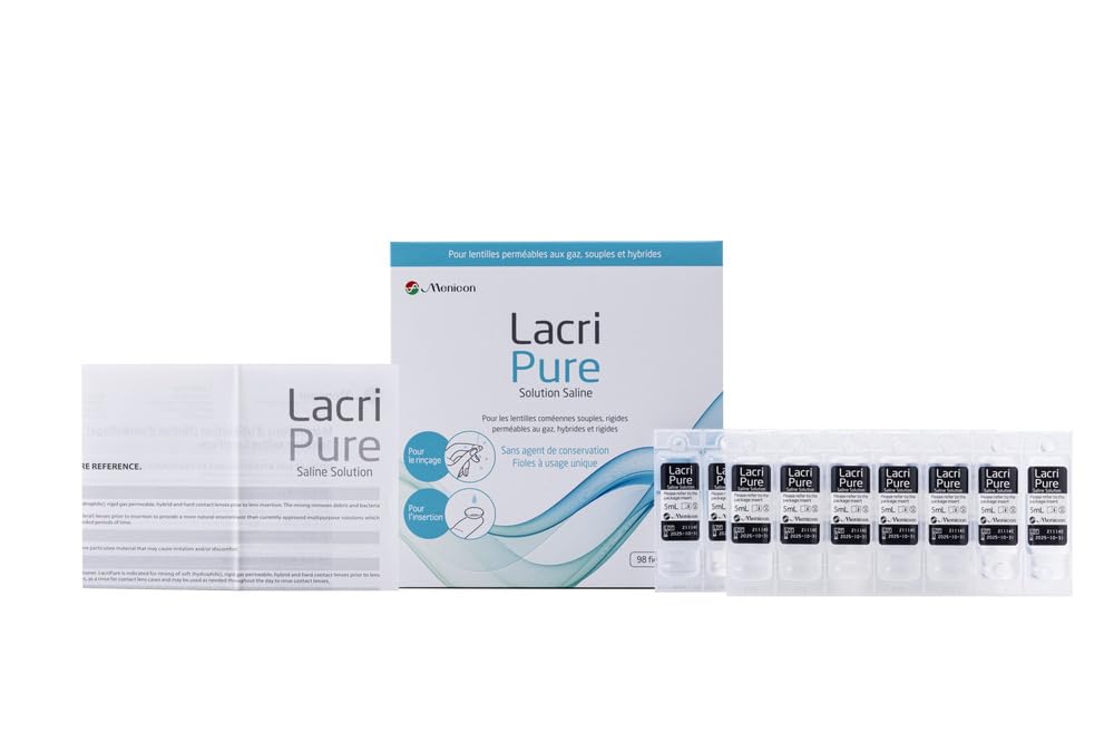 LacriPure Saline Solution 98x5ml vial Box 🍁 All In One Marketplace Canada