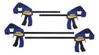IRWINQUICK-GRIPOne-Handed Mini Bar Clamp 4 Pack, (2) 6