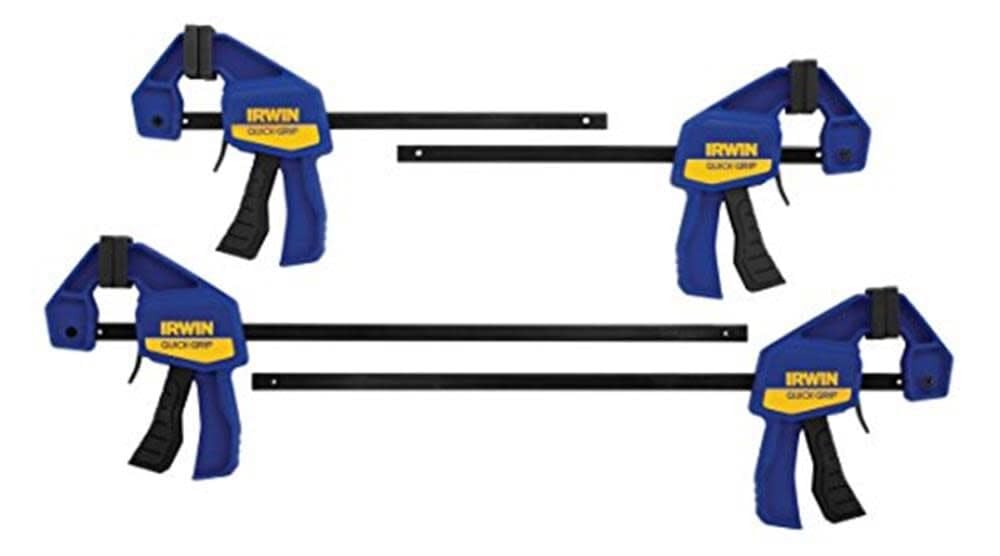 IRWINQUICK-GRIPOne-Handed Mini Bar Clamp 4 Pack, (2) 6
