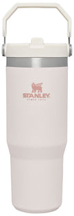 STANLEY IceFlow Flip Straw Tumbler with Handle 30 oz | Twist On Lid and Flip Up Straw | Leak Resistant Water Bottle | Insulated Stainless Steel | BPA-Free | Rose Quartz 🍁 All In One Marketplace Canada