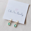 Imogen Mint Marquee Huggie hoops