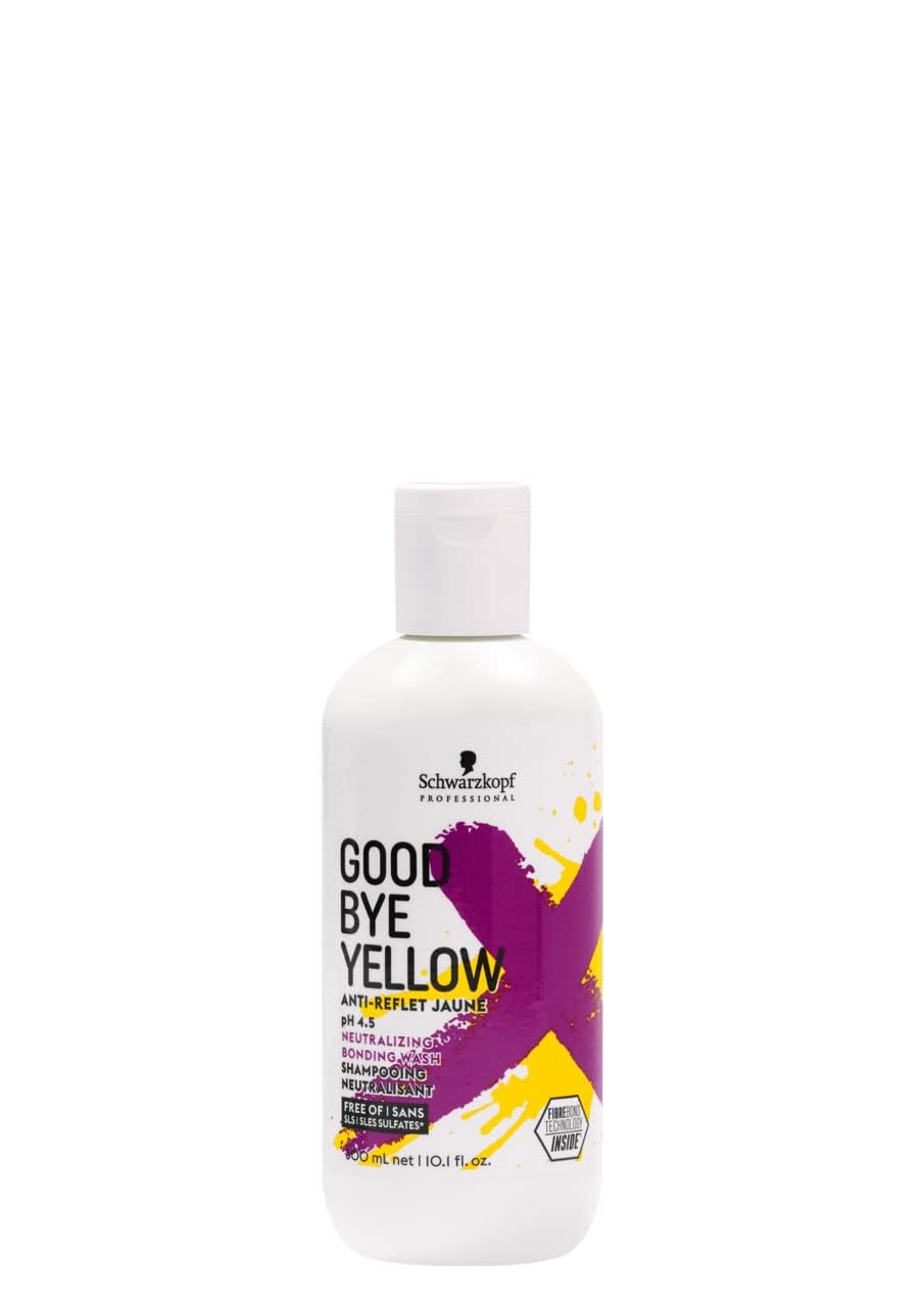 Schwarzkopf Goodbye Yellow Neutralizing Shampoo - Purple Shampoo for Blonde Hair - Colour Toner Eliminates Brassy Yellow Tones for Blonde or Bleached Hair - Paraben & Sulphate-Free 🍁 All In One Marketplace Canada