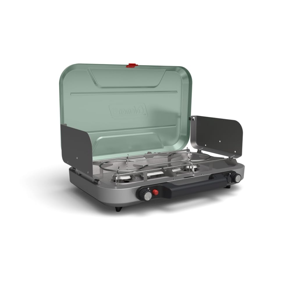 Coleman Cascade 328/Classic Camping Stove, 3/2 Burner Camp Stove, Portable Propane Stove with Adjustable Burners and Wind Guards for Beach Cookouts, Backyard BBQ, Tailgating, Festivals 🍁 All In One Marketplace Canada