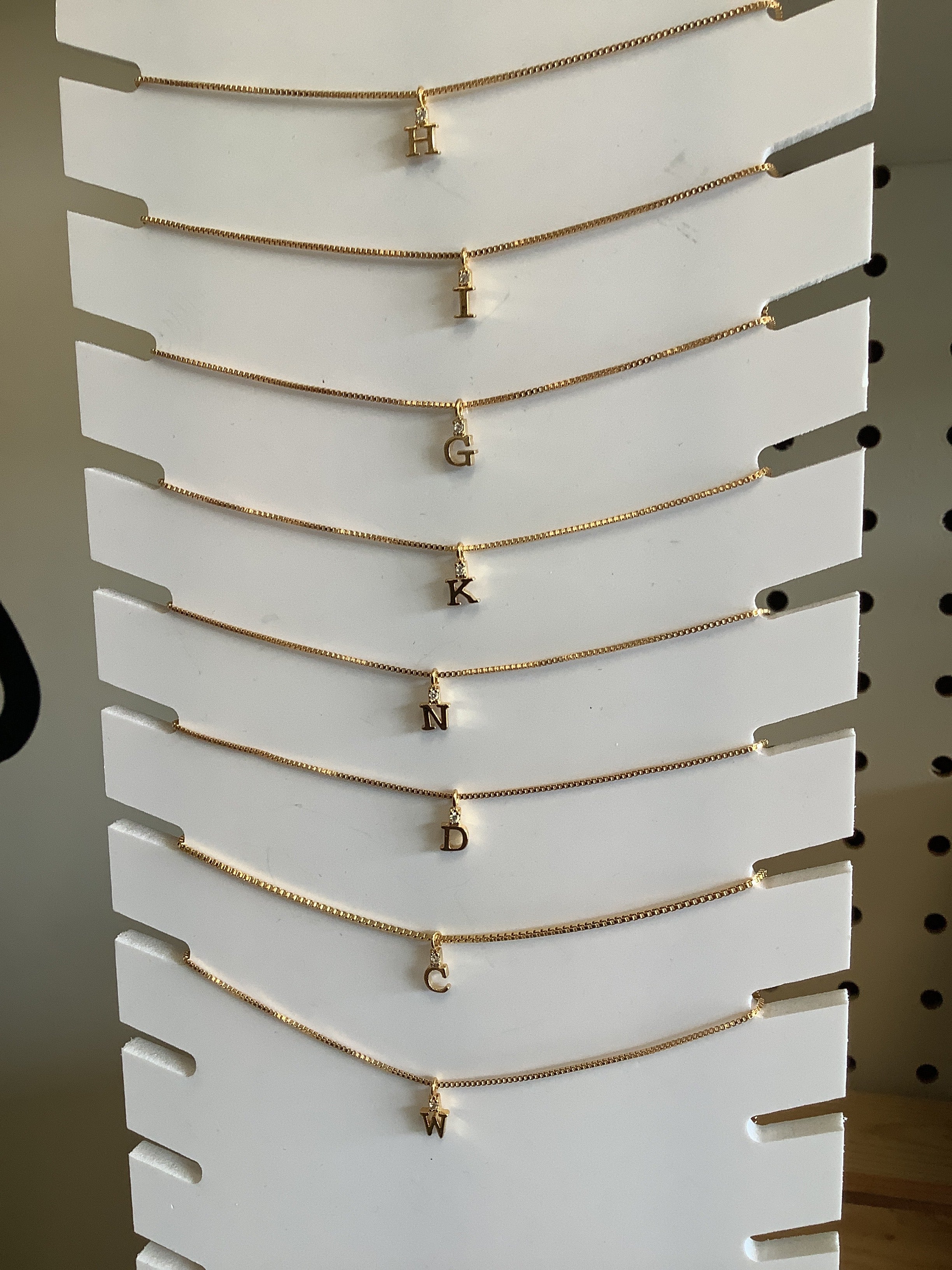 Standout Boutique Gold K letter Pendant Necklace