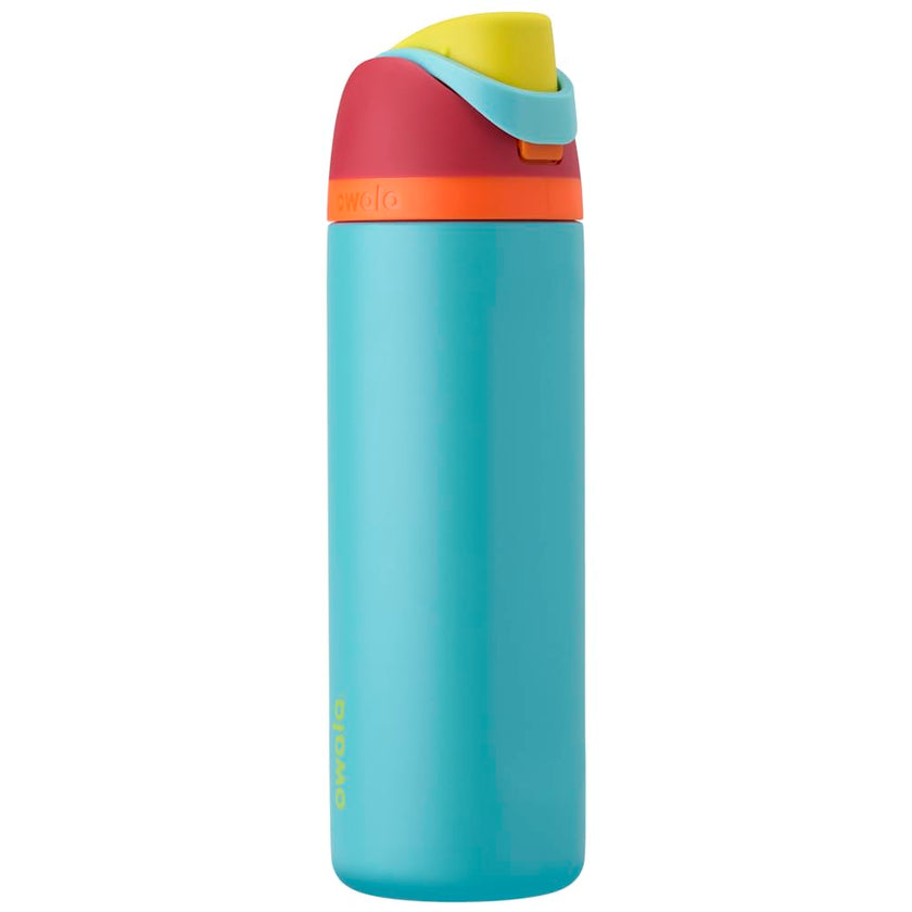 Owala FreeSip Insulated Stainless Steel Water Bottle with Straw for Sports and Travel, BPA-Free, 24-oz, Red/Aqua (Summer Sweetness) 🍁 All In One Marketplace Canada