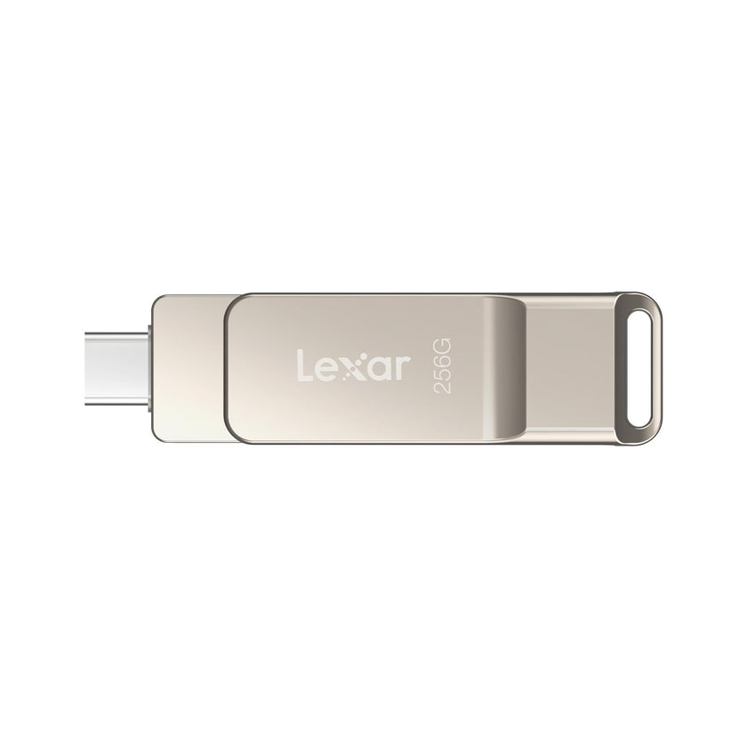 Lexar D40E 256GB Dual USB 3.2 Gen 1 Type-C Jump Drive, USB-C Flash Metal Housing Swivel Design Thumb Drive (Champagne Silver) 🍁 All In One Marketplace Canada